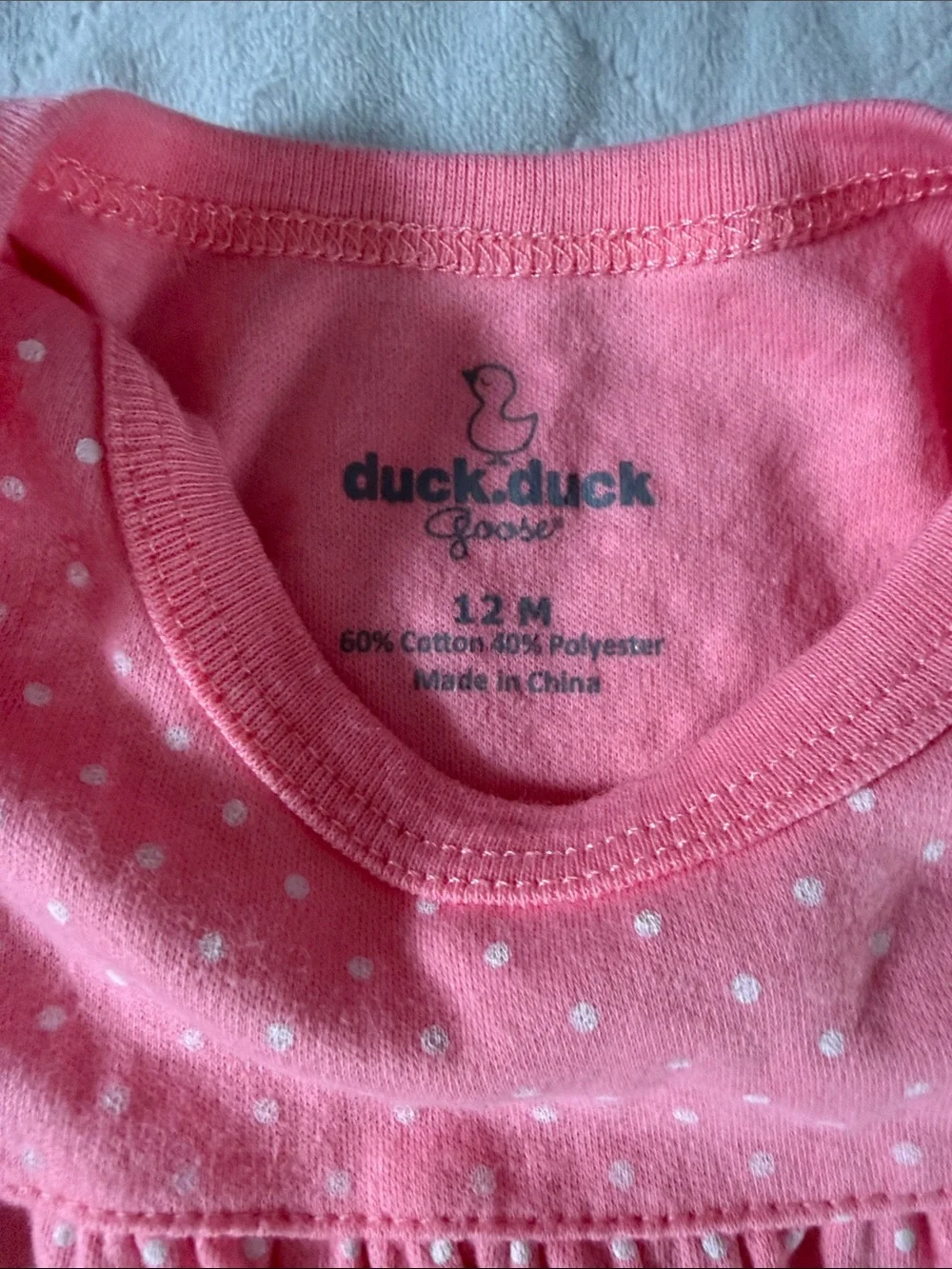 Pink Polka Dot Ladybug Footie One-Piece for Kids 9-12 months